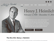 Tablet Screenshot of henryheimlich.com